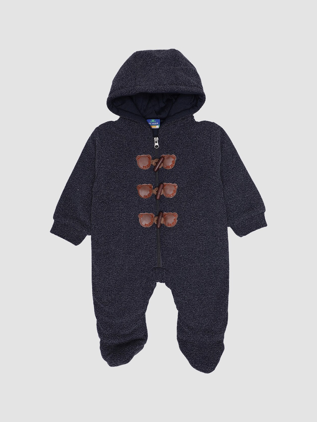 

CHIMPRALA Kids Navy Blue Cotton Sleepsuit