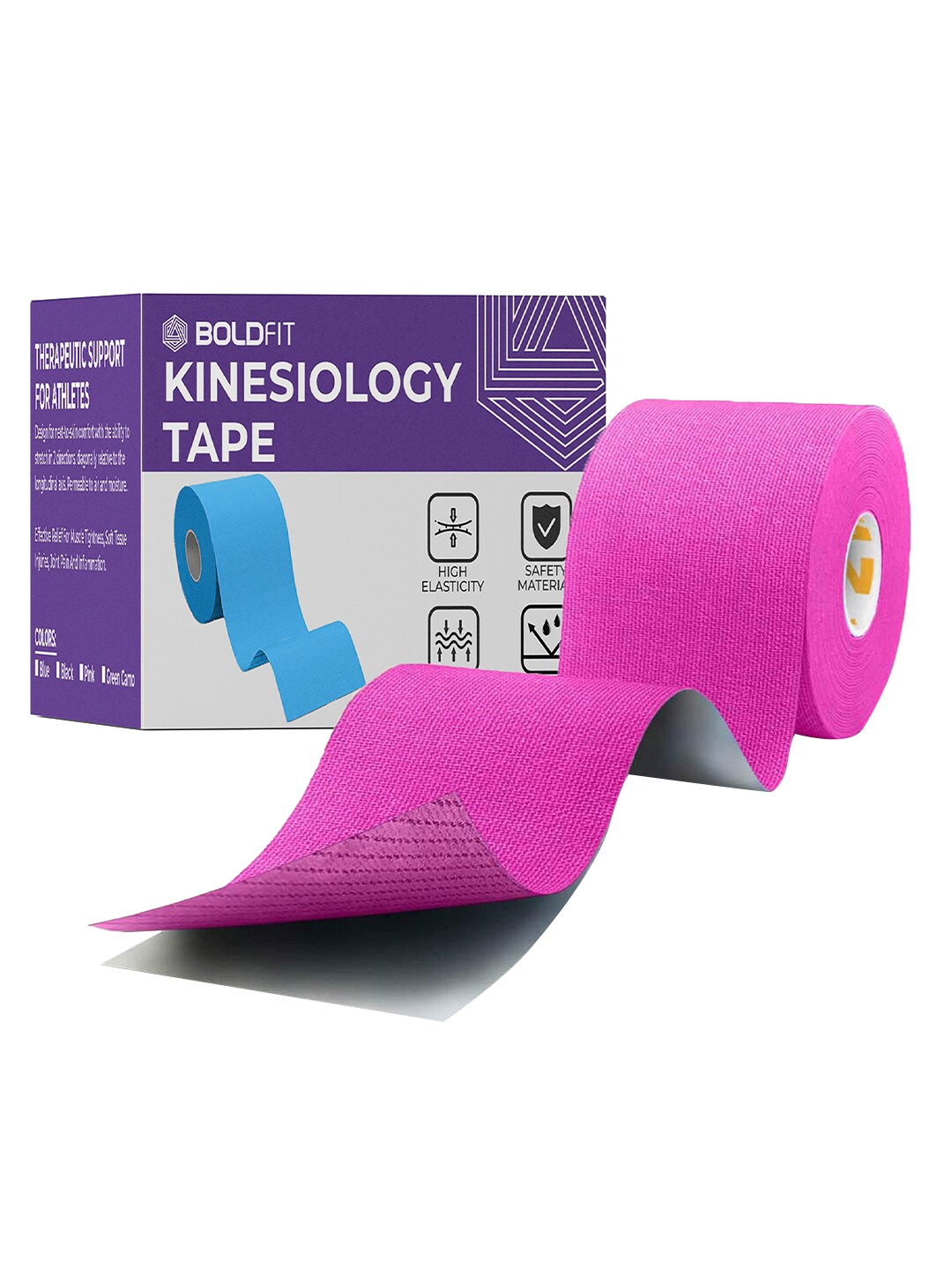 BOLDFIT Pink Solid Kinesiology Tape