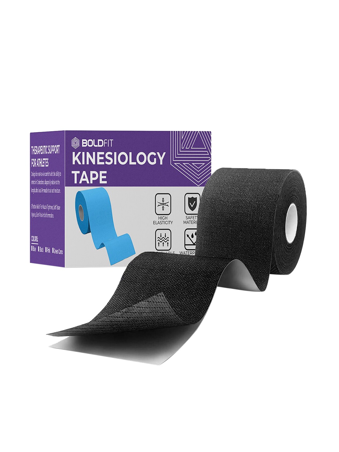 

BOLDFIT Black Solid Kinesiology Tape