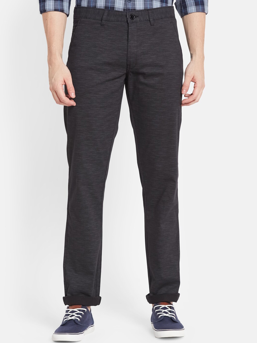 

Octave Men Black Casual Trouser