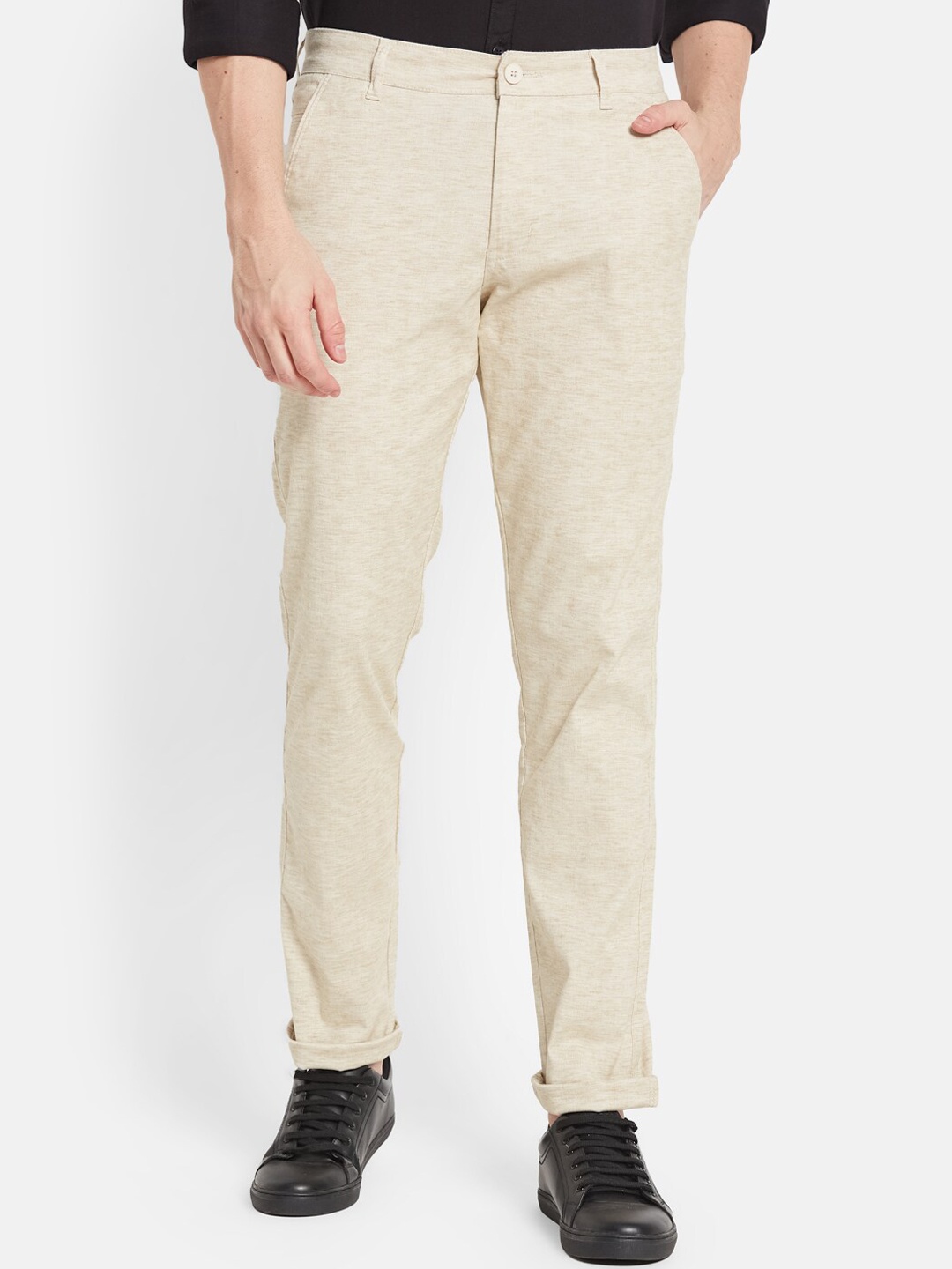 

Octave Men Khaki Casual Trouser