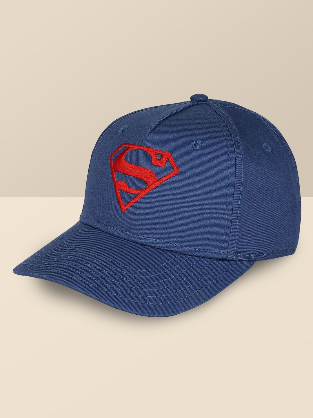 

Free Authority Men Blue Superman Printed Baseball Cap
