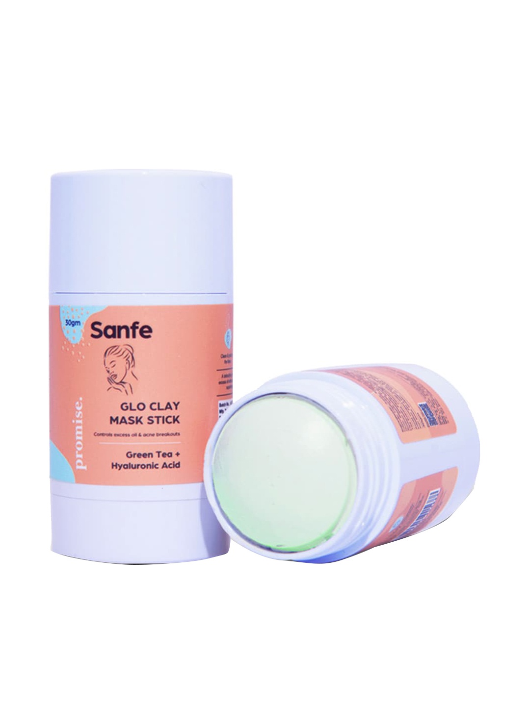 

Sanfe Promise Green Tea Cleansing Mask Stick For Face 30gm, White