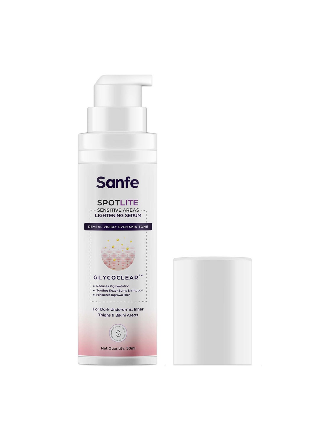

Sanfe Spotlite Sensitive Body Serum For Dark Underarms Inner Thighs & Sensitive Areas-50ml, White