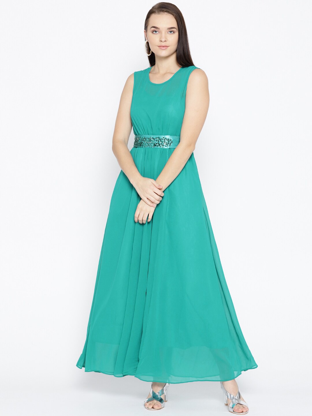 

Be Indi Women Maxi Dress, Sea green
