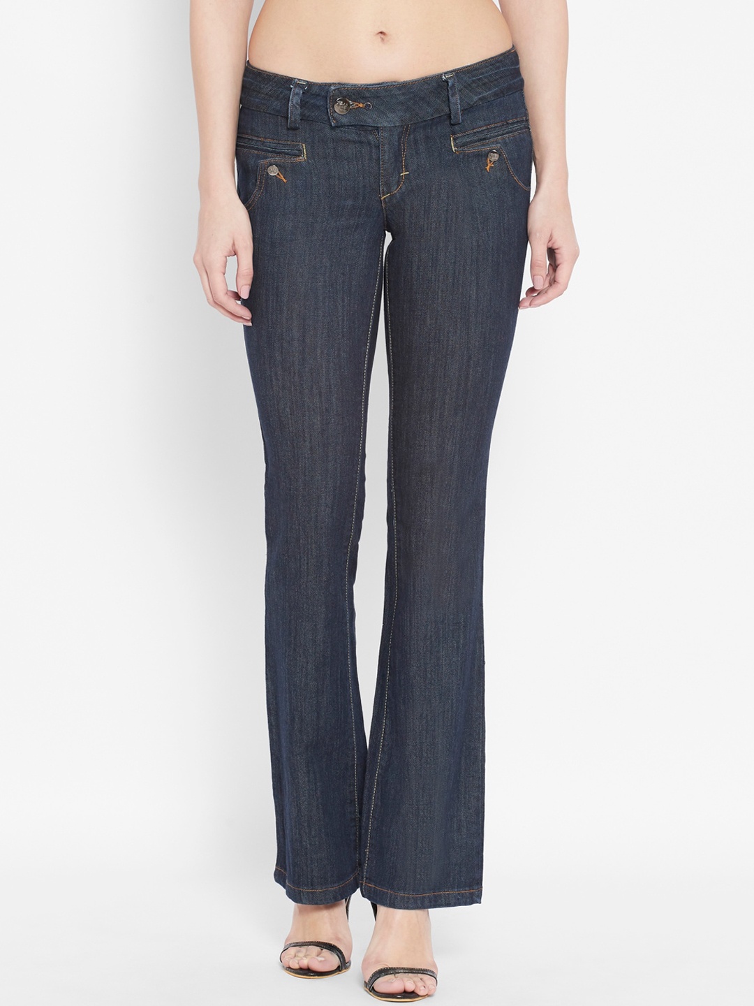 

I Love She Women Blue Bootcut Stretchable Jeans