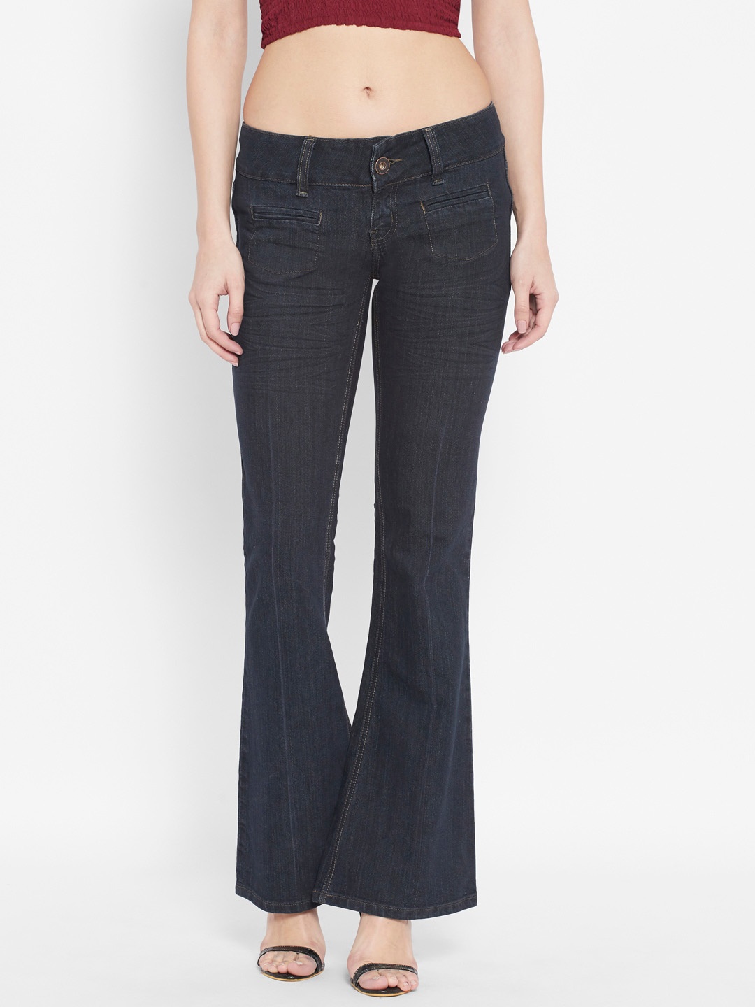 

I Love She Women Blue Bootcut Stretchable Jeans