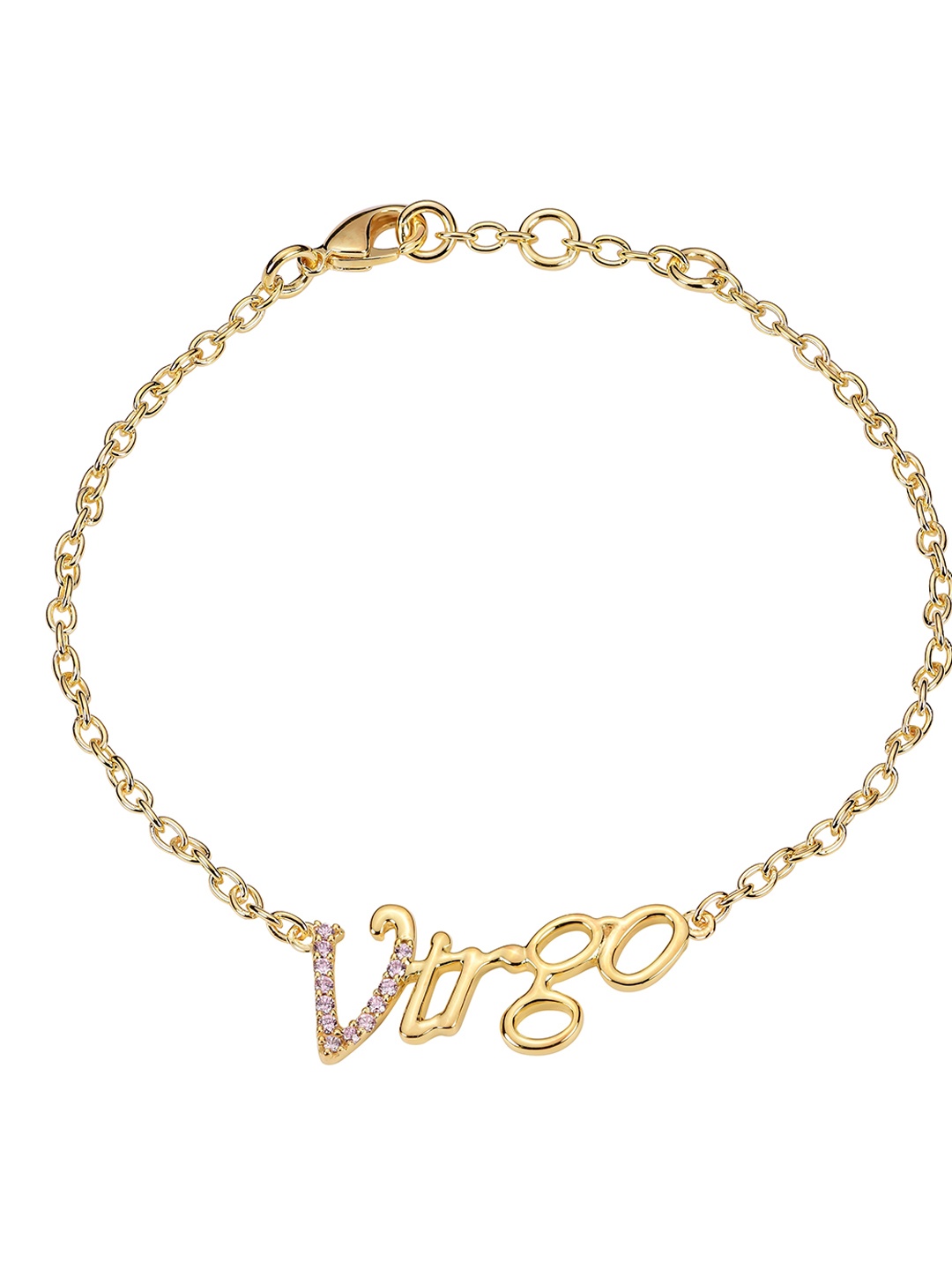 

LA SOULA Unisex Gold-Toned Sterling Silver Gold-Plated Link Bracelet