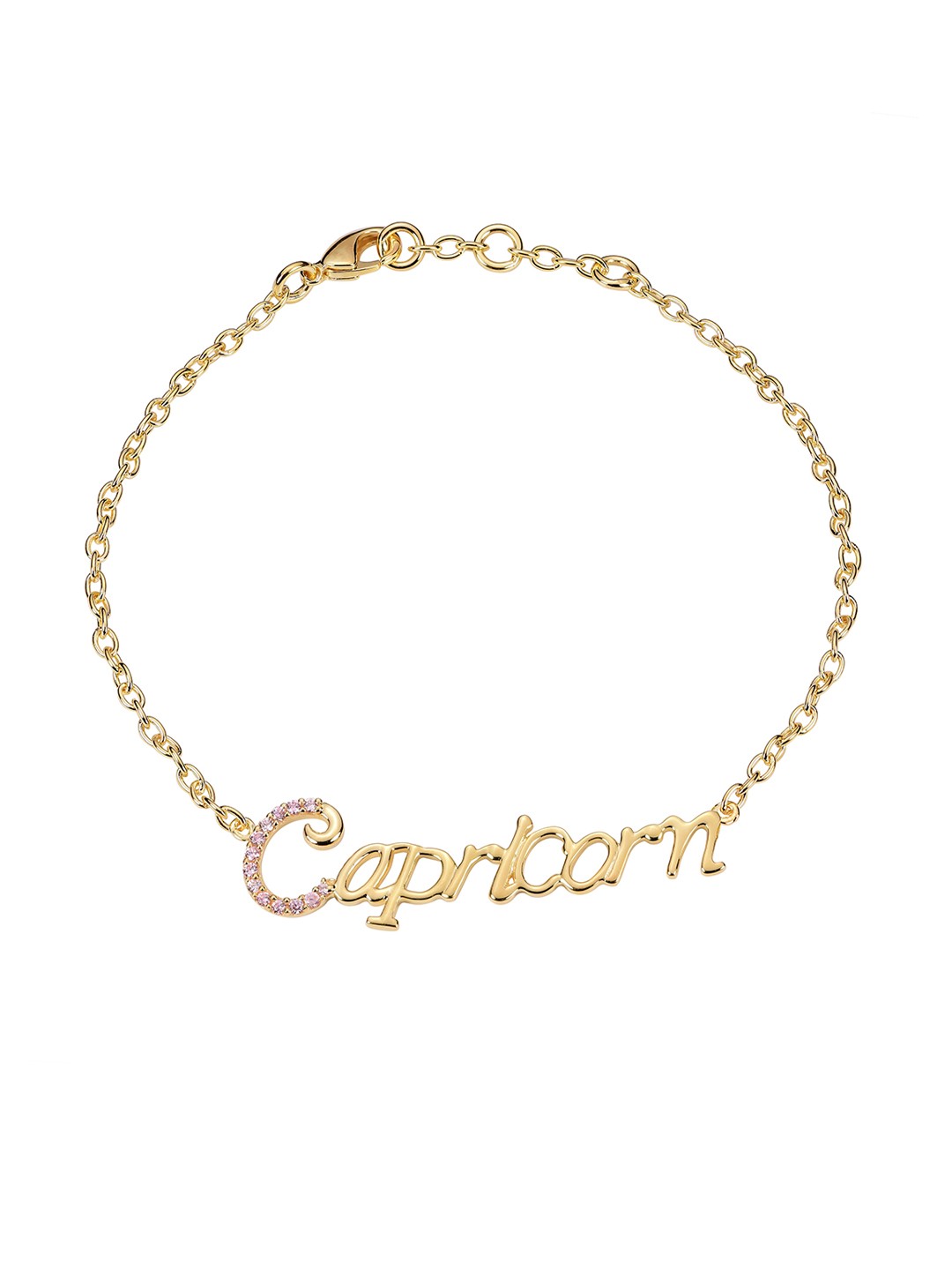 

LA SOULA Unisex Gold-Toned Sterling Silver Gold-Plated Charm Bracelet