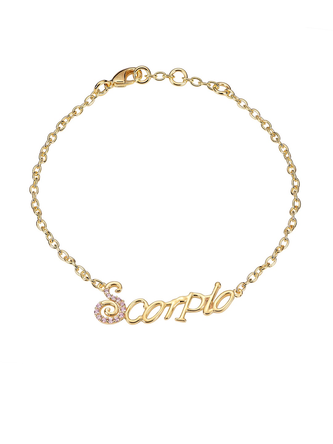 

LA SOULA Unisex Gold-Plated Sterling Silver Zodiac Charm Bracelet
