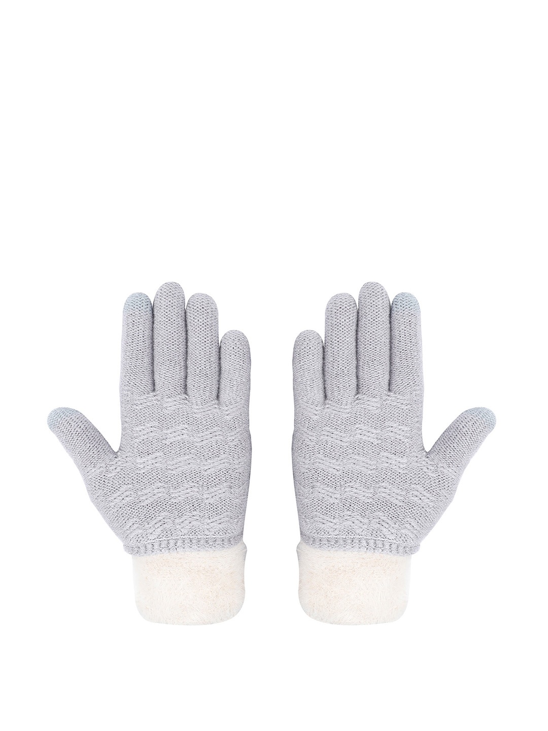 

LOOM LEGACY Women Grey Solid Winter Gloves