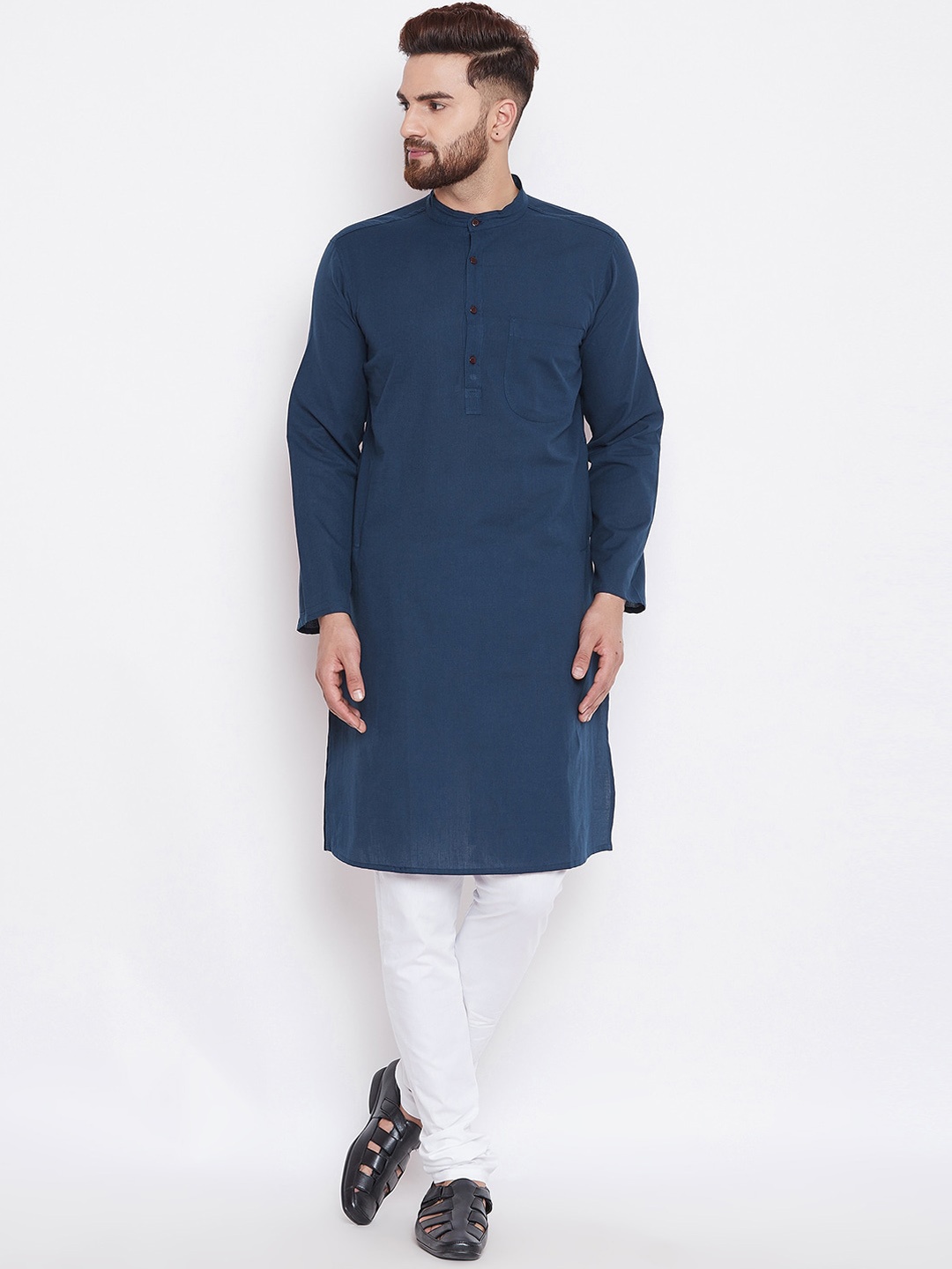 

even Men Blue Kurta
