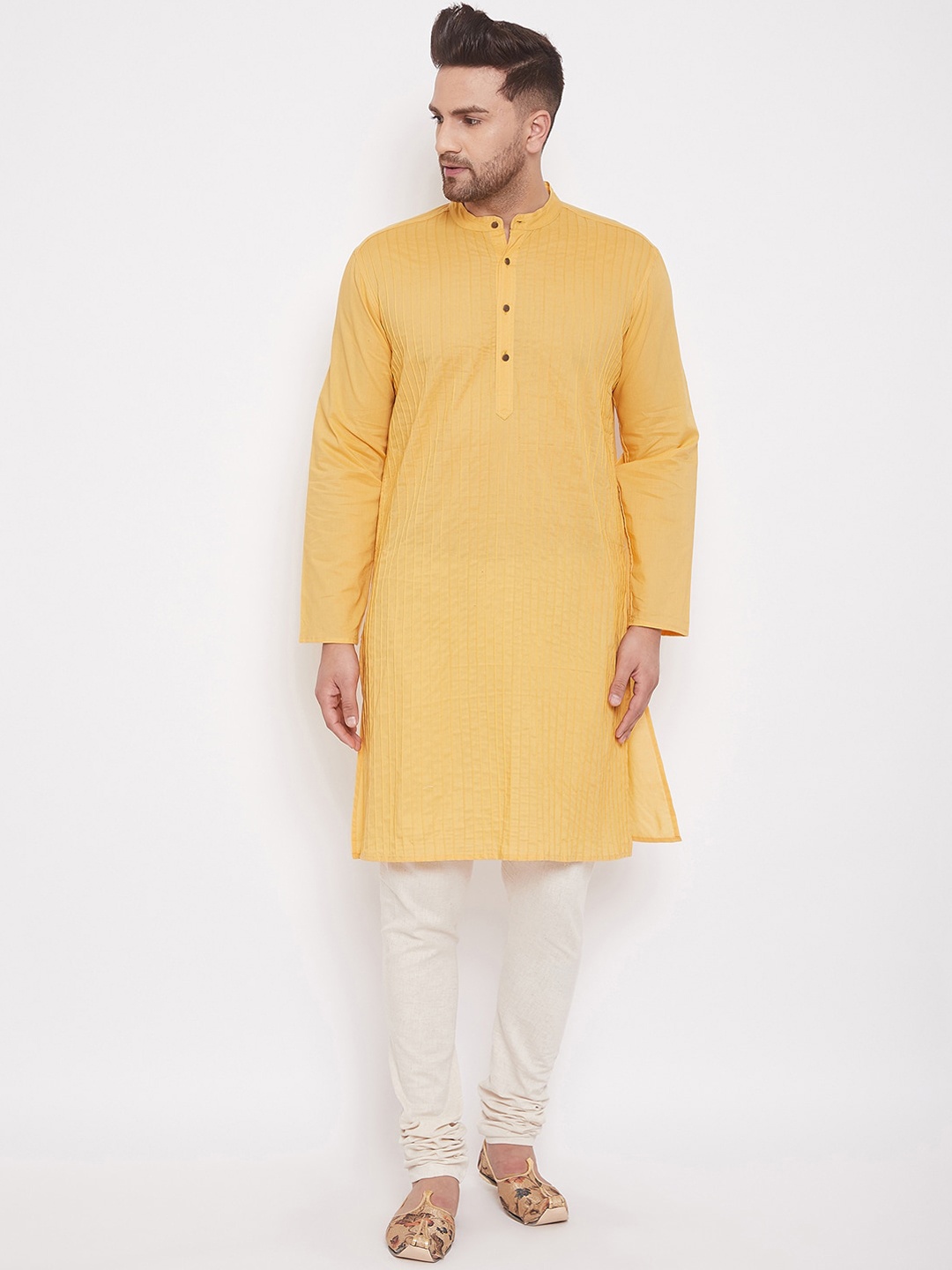 

even Men Yellow Kurta