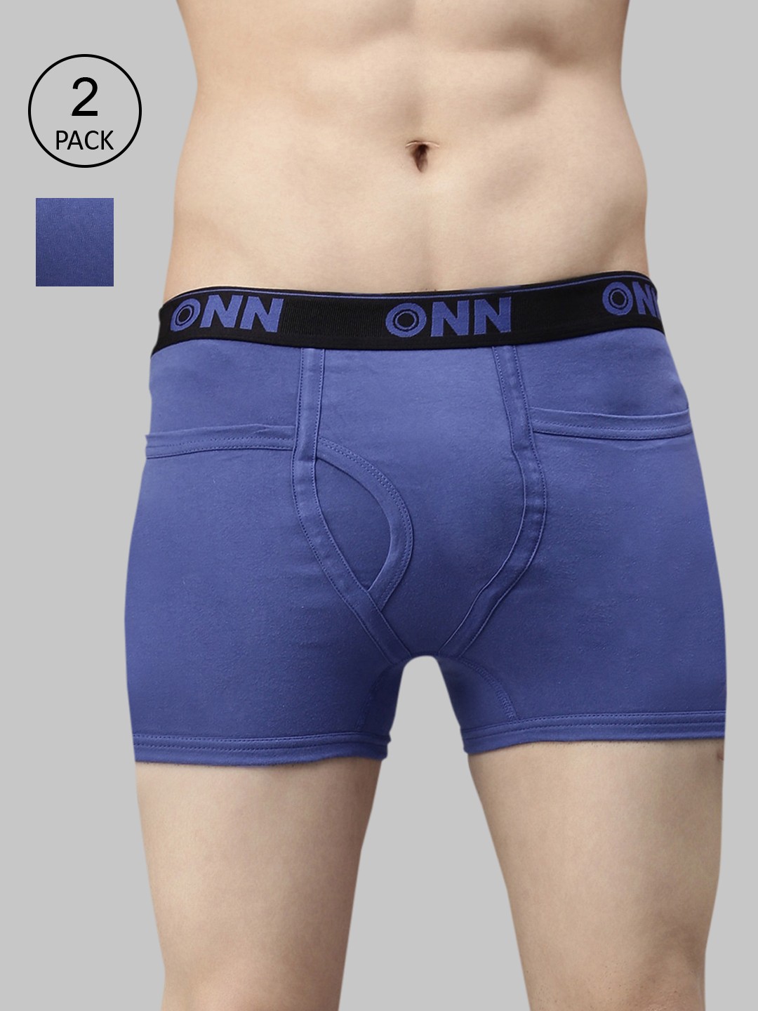 

ONN Men Pack Of 2 Sky Blue Solid Trunks ONN_260_SBU_2PC