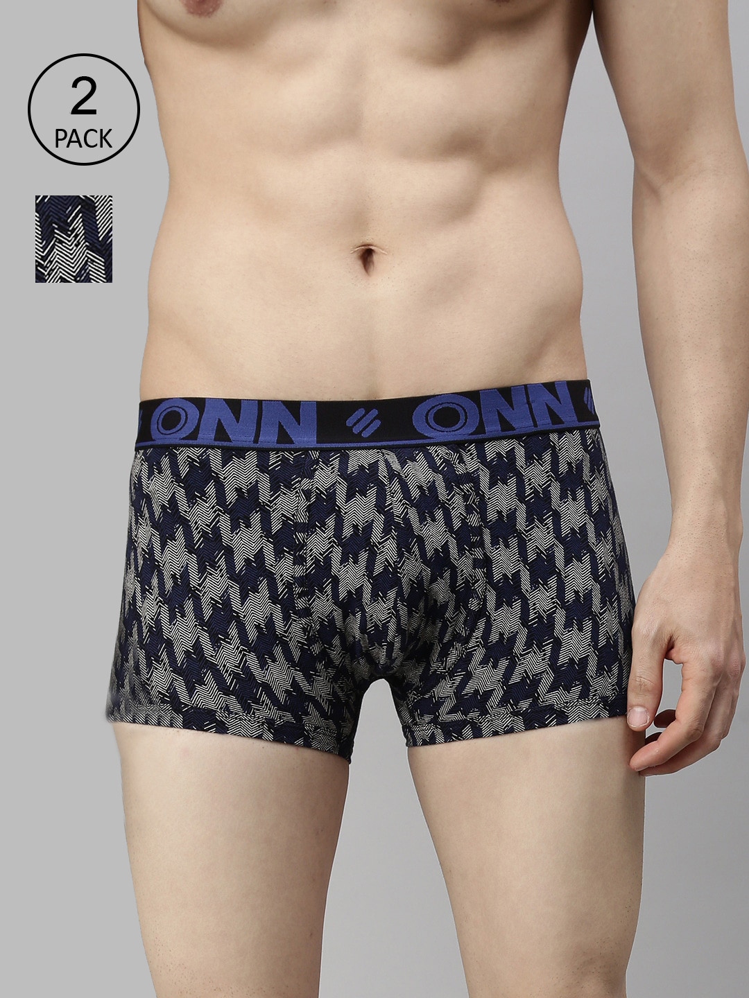 

ONN Men Pack Of 3 Assorted Printed Trunks
