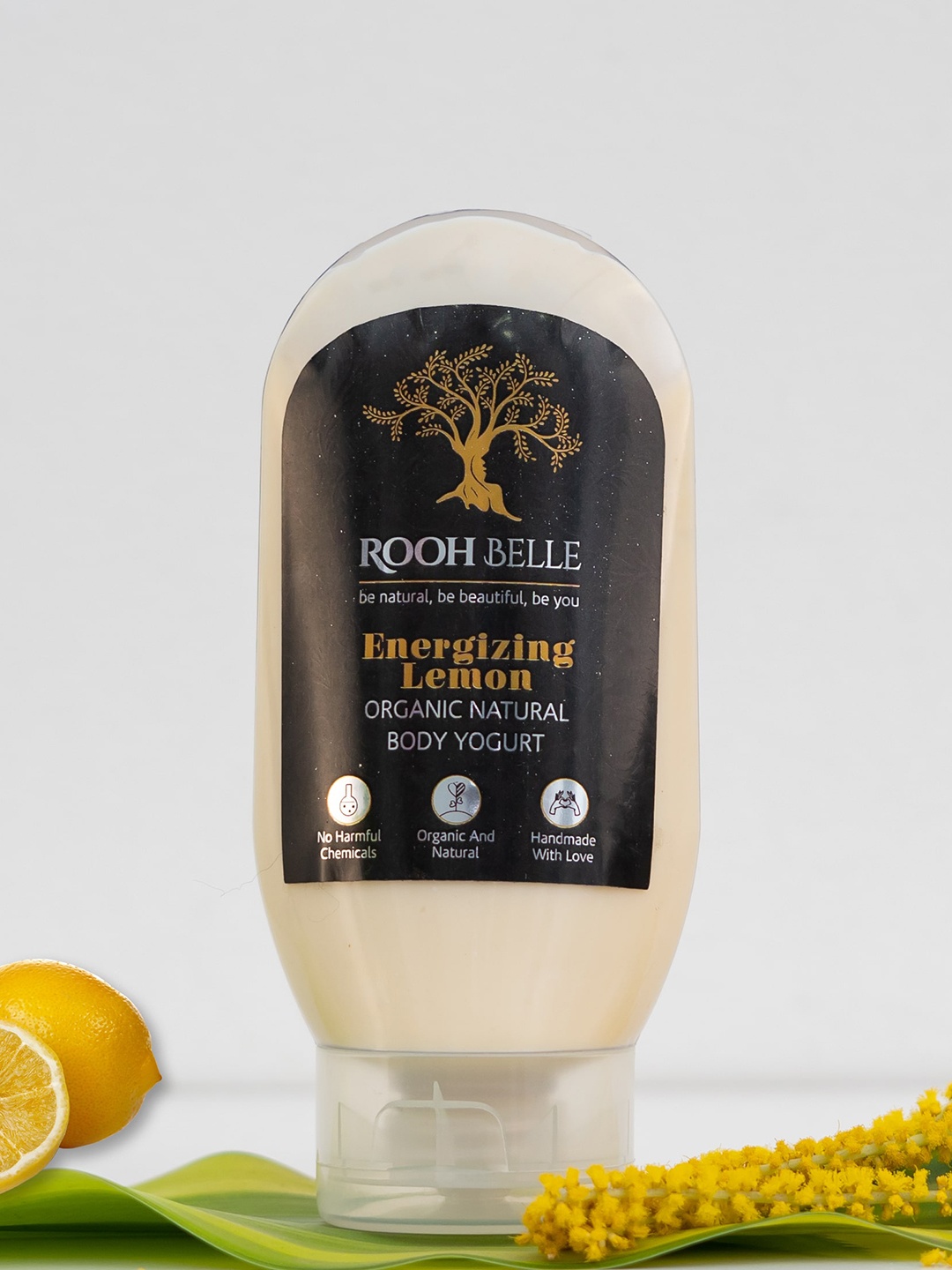 

Roohbelle Energizing Lemon Organic Natural Body Yoghurt 100gm, Cream