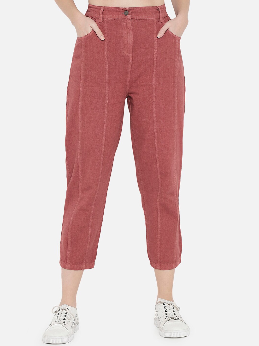 

Orchid Blues Women Brown Straight Fit High-Rise Jeans