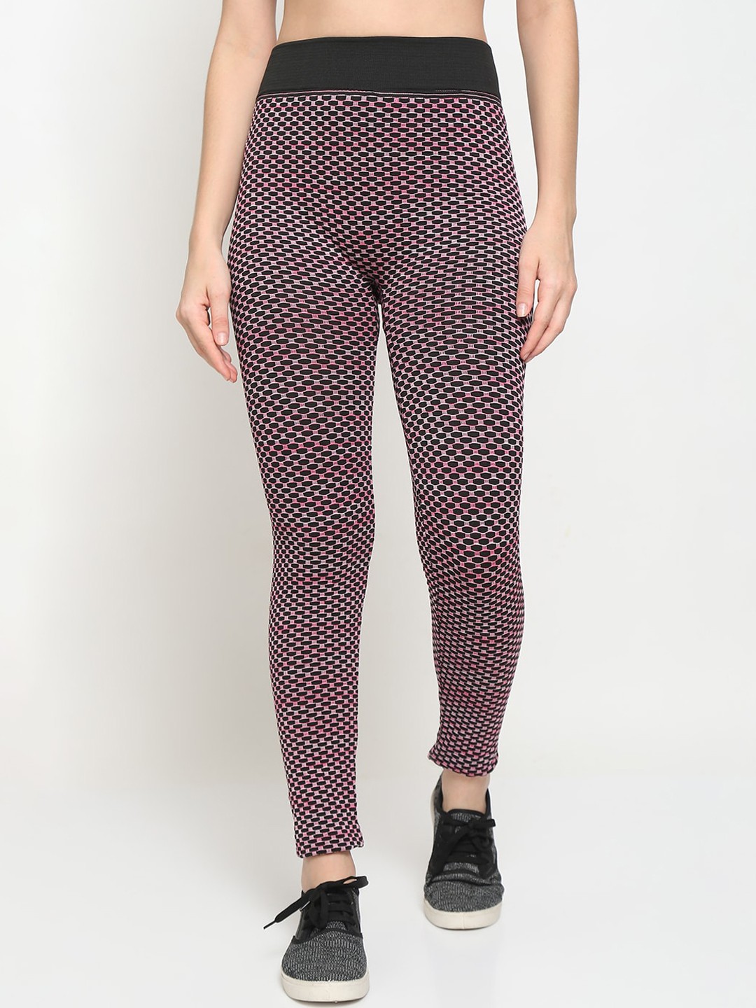 

GRACIT Women Pink Printed Sweat Wicking Tights