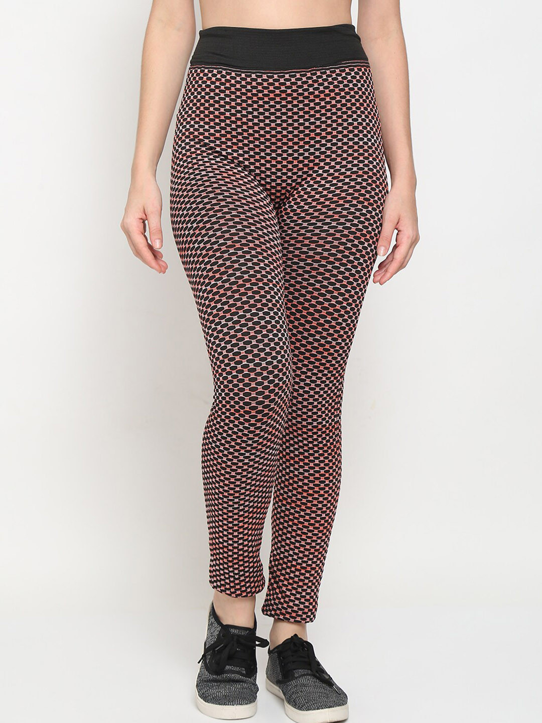 

GRACIT Women Peach-Colored Printed Tights