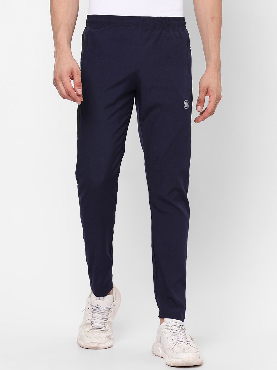 

MOZAFIA Men Navy Blue Solid Sports Track Pants