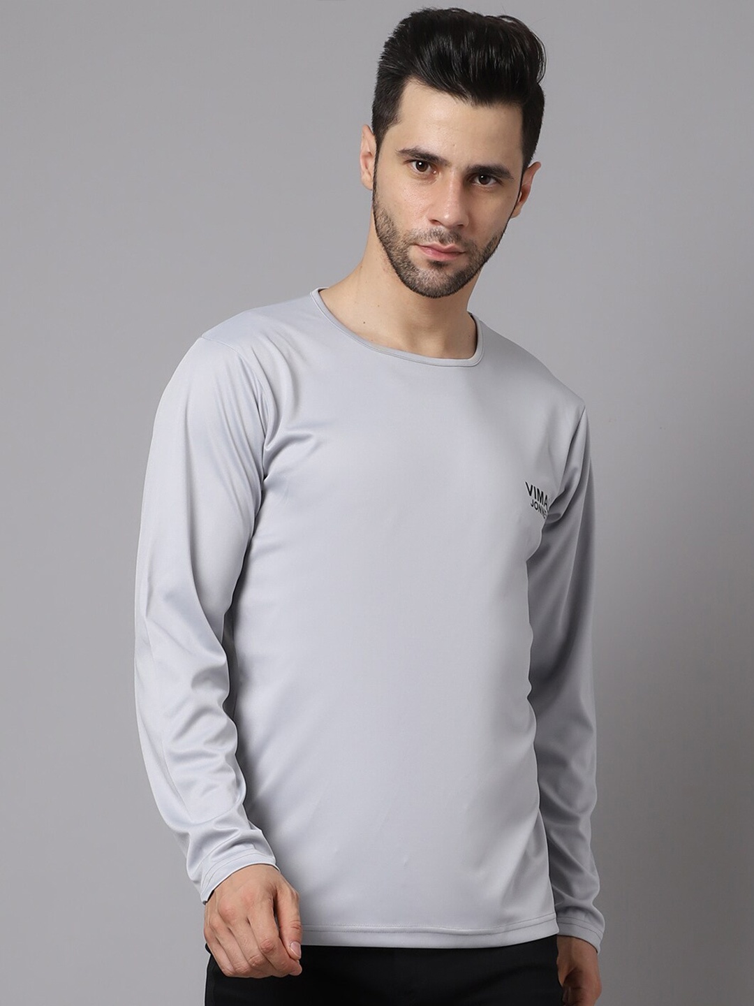

VIMAL JONNEY Men Grey T-shirt