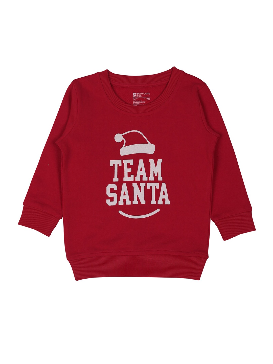 

Bodycare Kids Boys Printed Cotton Sweatshirt, Red