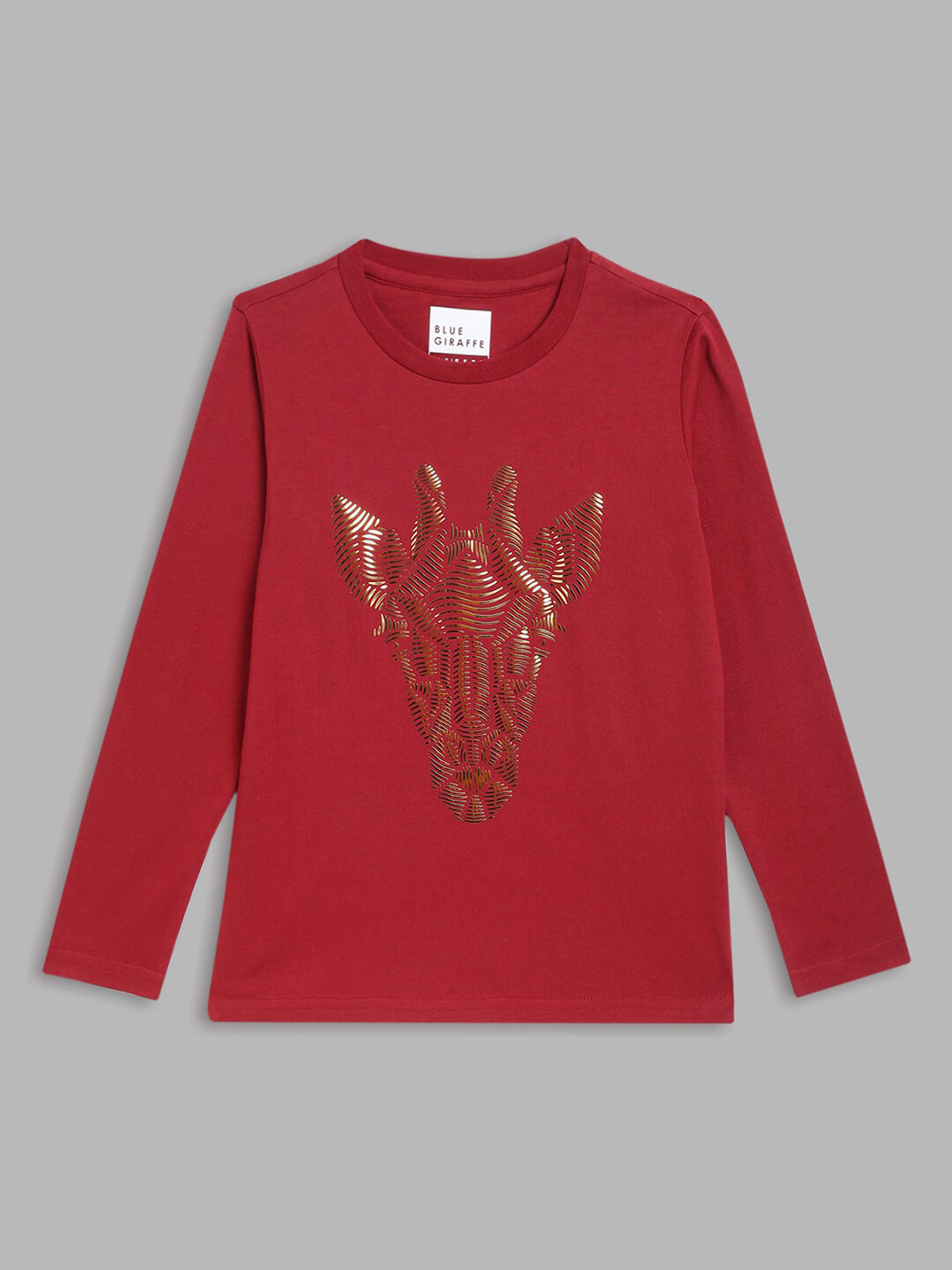 

Blue Giraffe Boys Red Printed Sweatshirt