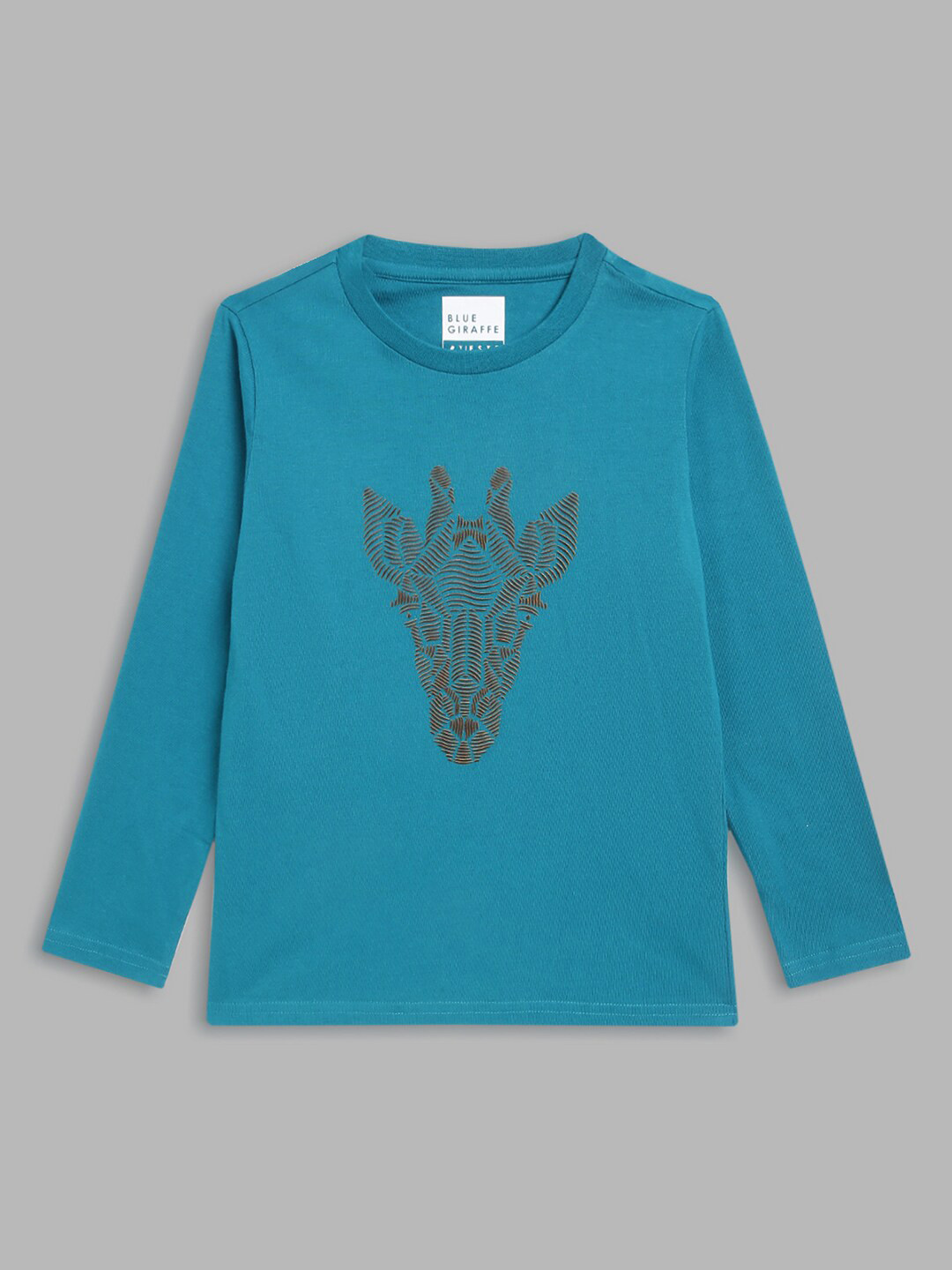 

Blue Giraffe Boys Teal Printed Sweatshirt