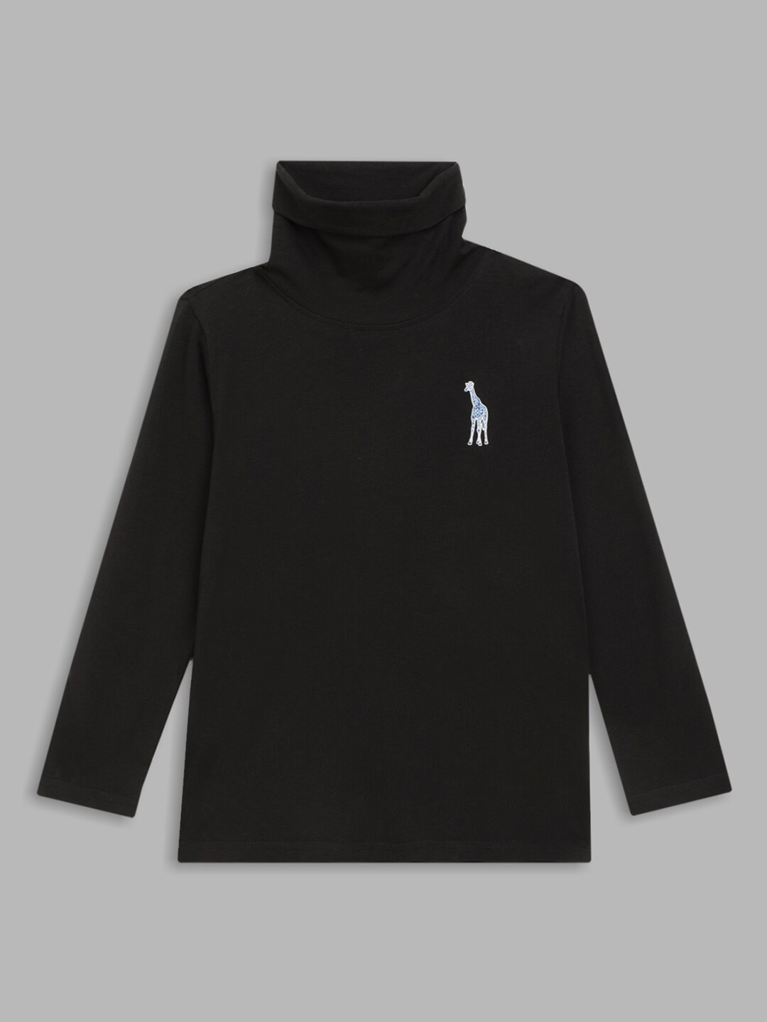 

Blue Giraffe Boys Black Turtle Neck T-shirt