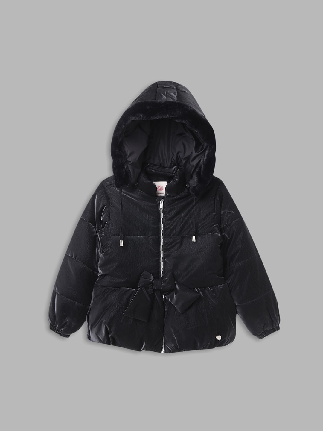 

Blue Giraffe Girls Black Hooded Puffer Jacket