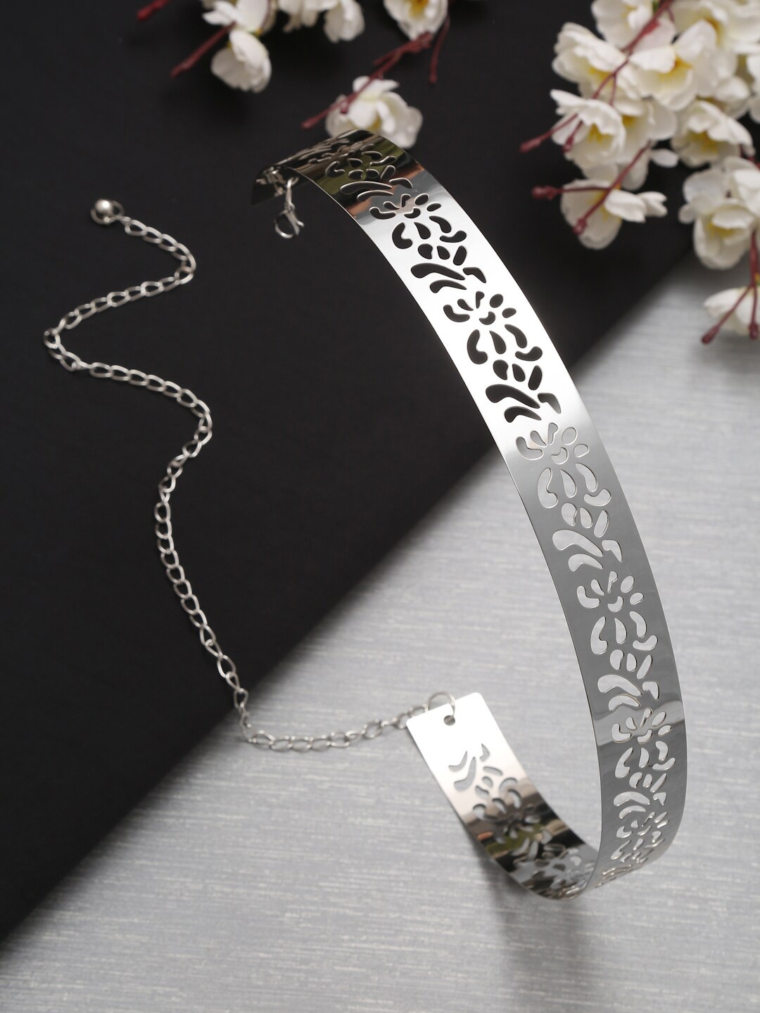 

Shining Diva Fashion Women Belt, Silver