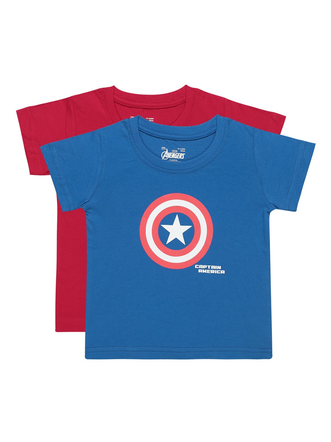 

Bodycare Kids Boys Assorted Pack of 2 Avengers Printed Cotton T-shirts