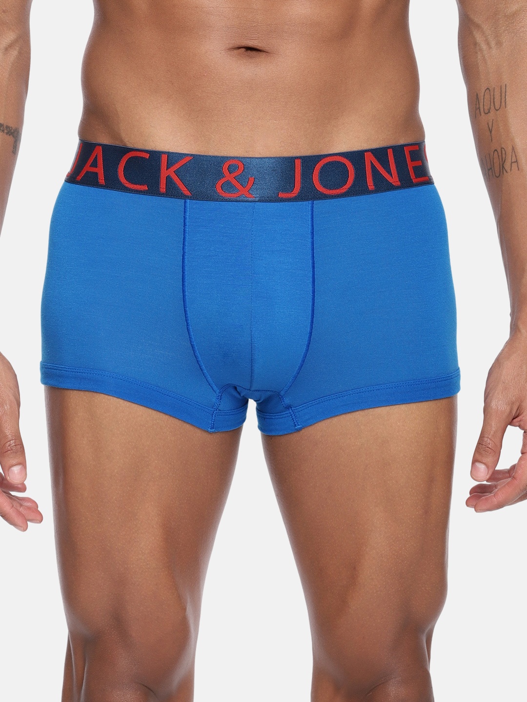 

Jack & Jones Men Blue Solid Royal Trunks 1955235011