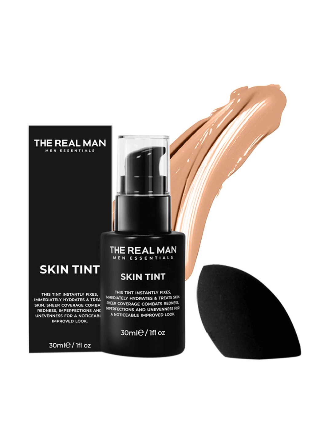 

THE REAL MAN Men Skin Tint with Blending Sponge 30ml - Beige 02