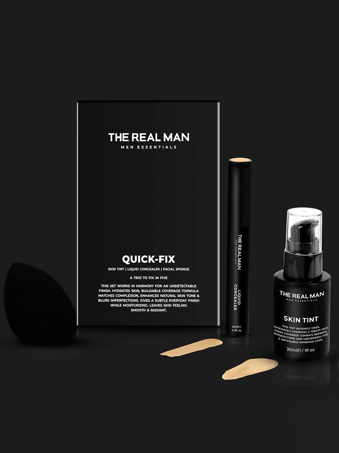 

THE REAL MAN Quick Fix Makeup Set - Light 01, Beige
