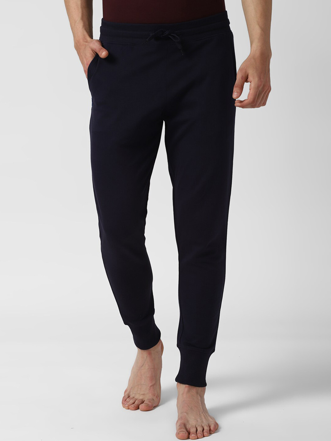 

Peter England Men Navy Blue Pure Cotton Solid Lounge Pants