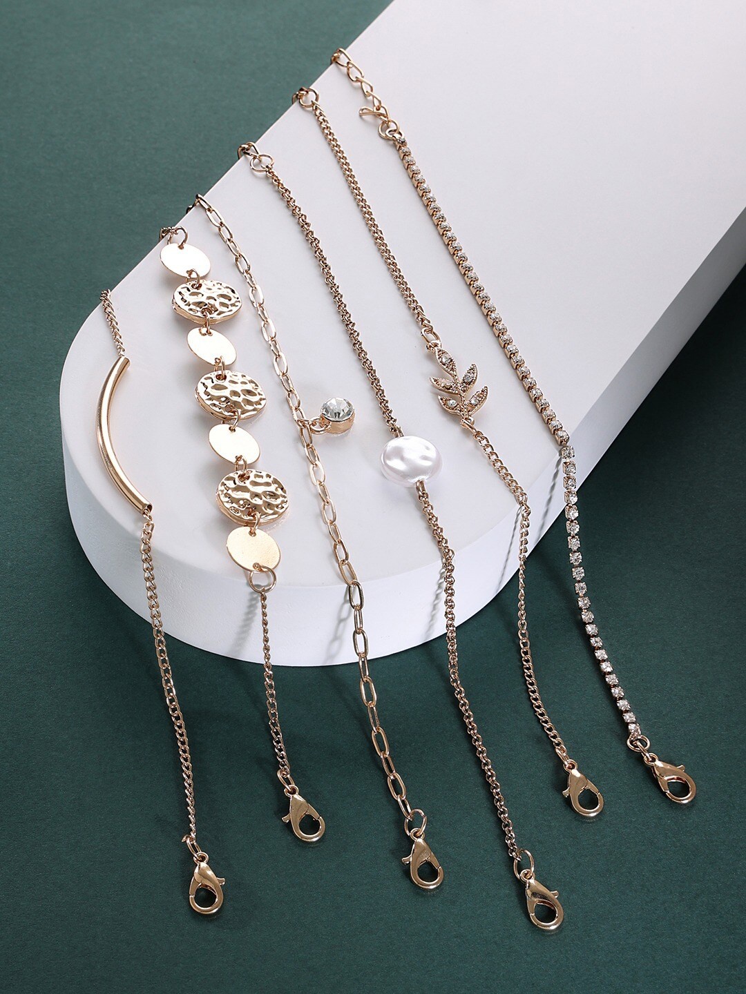 

AMI Women Set Of 6 Gold-Plated Wraparound Bracelet