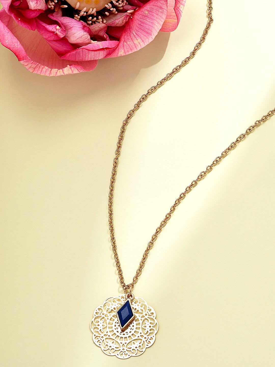 

AMI Women Gold-Toned & Blue Gold-Plated Chain