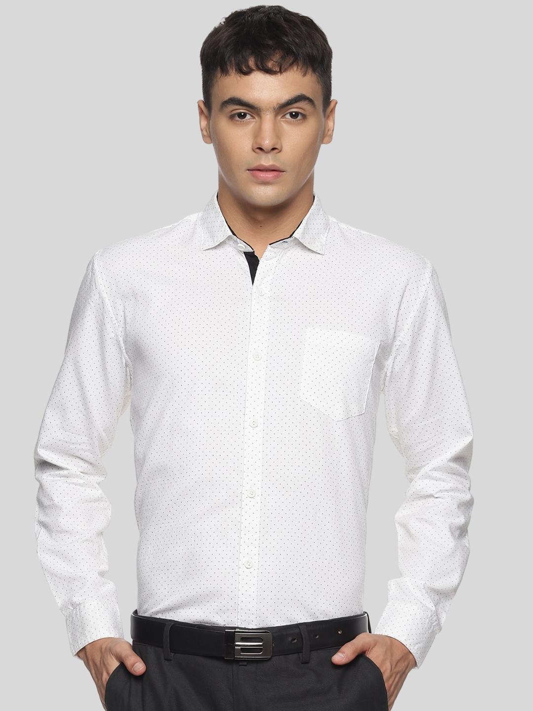 

DEZANO Men Comfort Printed Formal Shirt, White