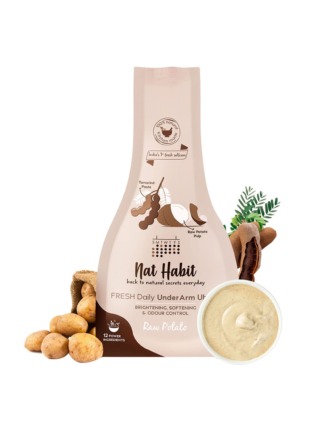 

Nat Habit Raw Potato UnderArm Ubtan 40ml, Khaki