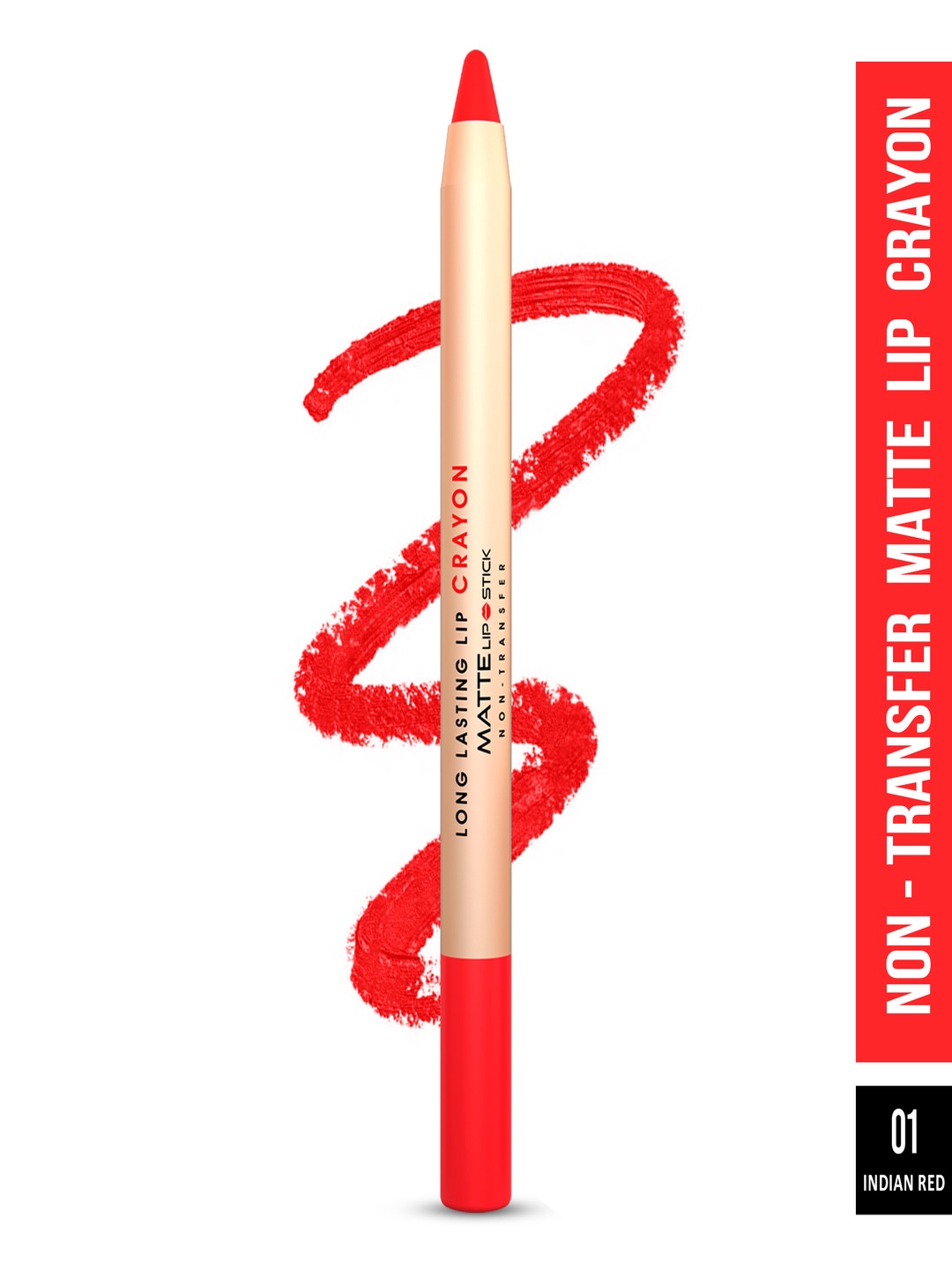 

SHRYOAN Long Lasting Lip Crayon Matte Lipstick 3.8 g - Indian Red 01