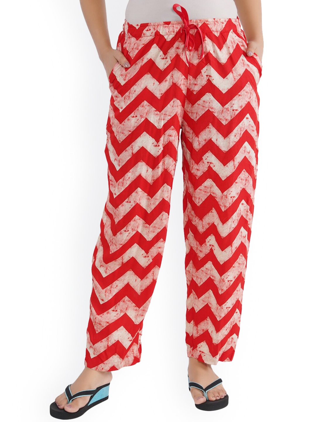 

Style Shoes Women Red Printed Lounge Pants