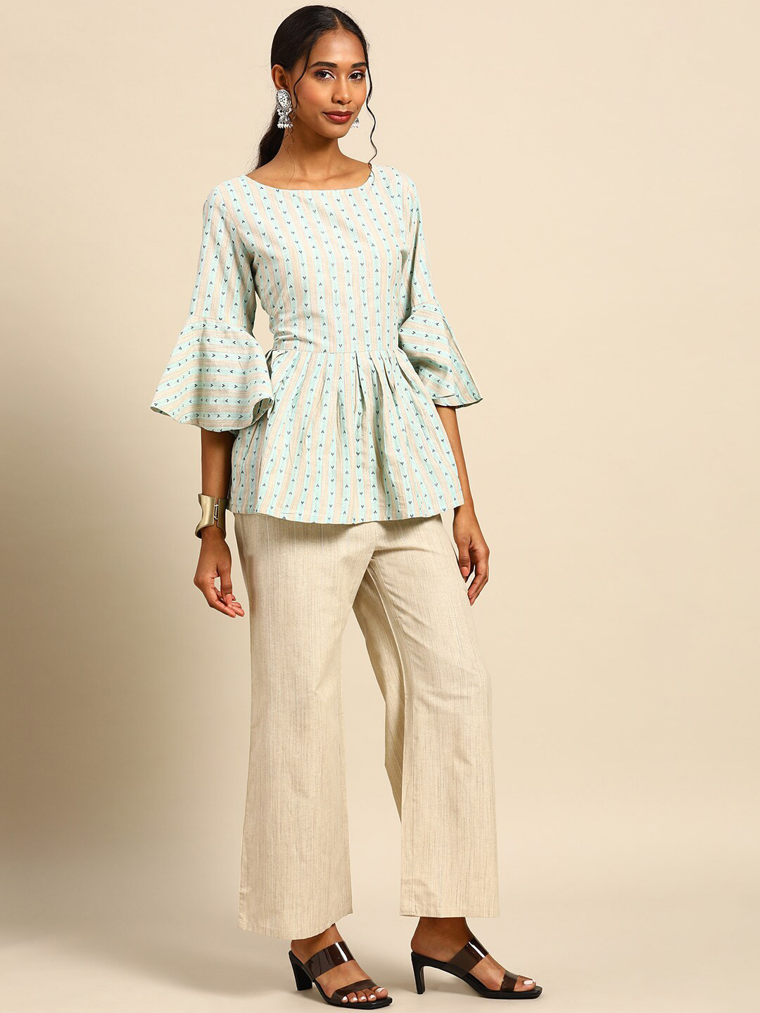 

Prakhya Women Blue Empire Top with Palazzos