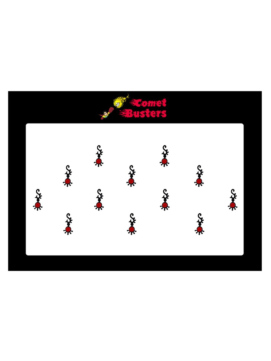 

Comet Busters 12 Pcs Reusable Designer Bindis - Black & Maroon