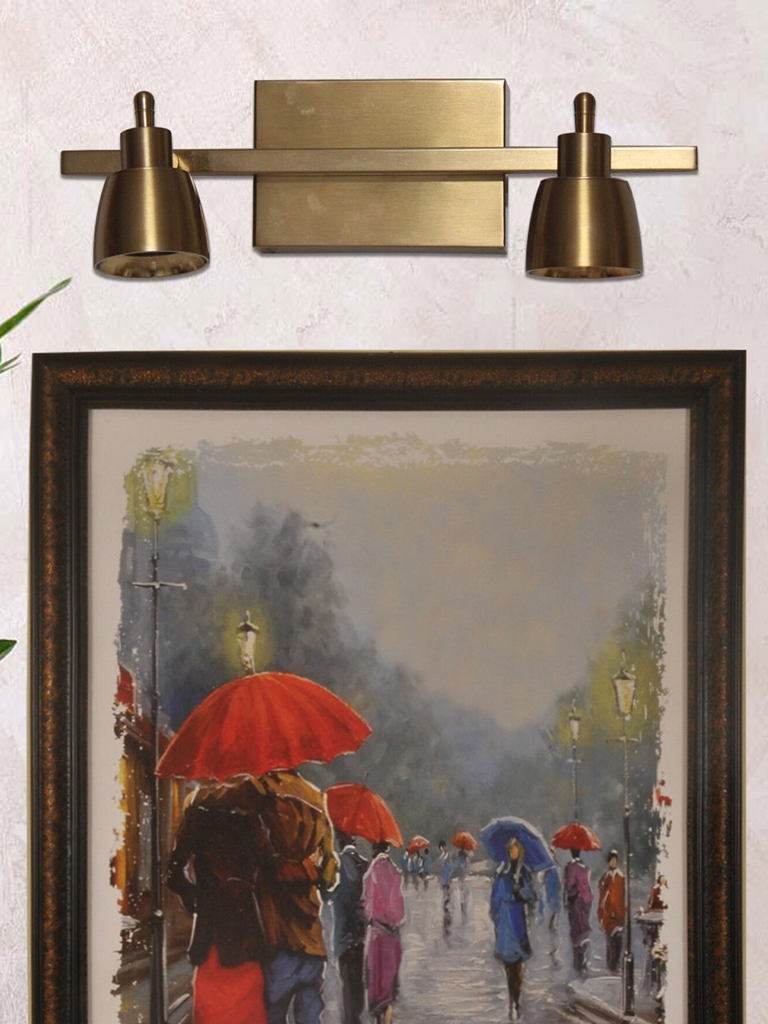 

SHREE KALA HOME DECOR Antique Two Shade LED Picture Light, Gold