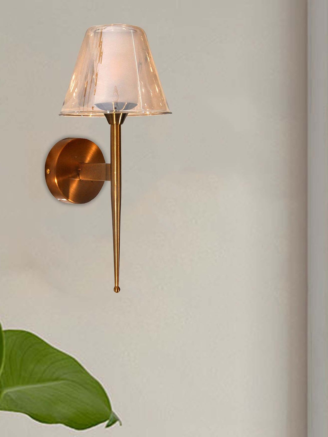 

SHREE KALA HOME DECOR White Glass Wall Lamp