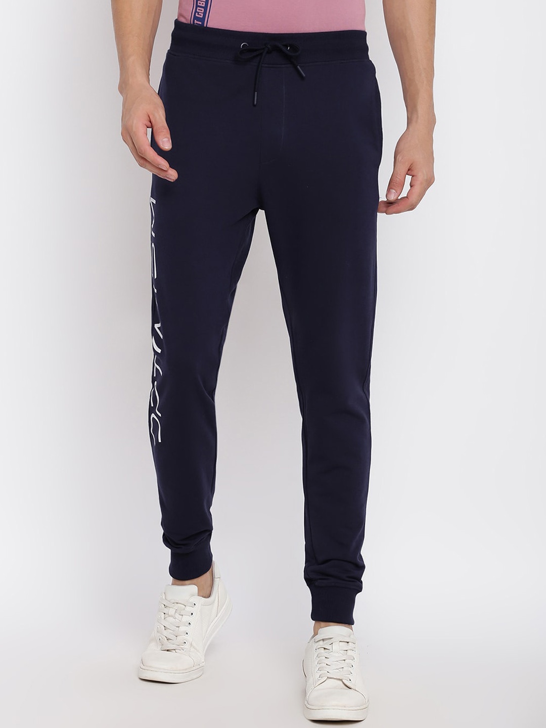 

abof Men Navy Blue Joggers Trousers