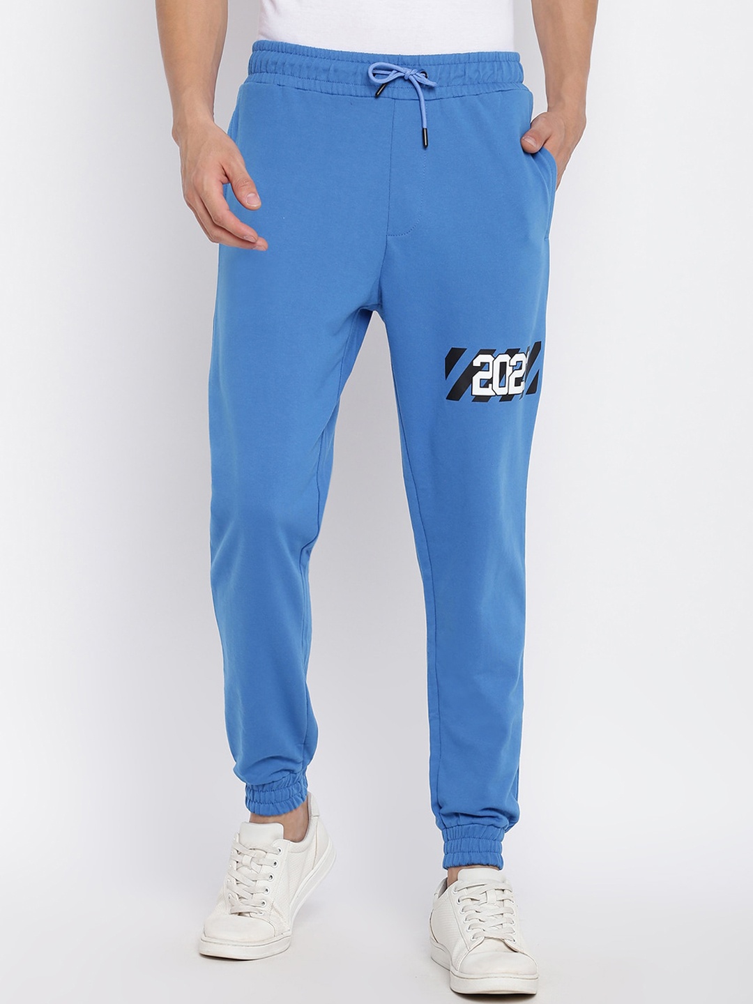 

abof Men Blue Joggers Trousers