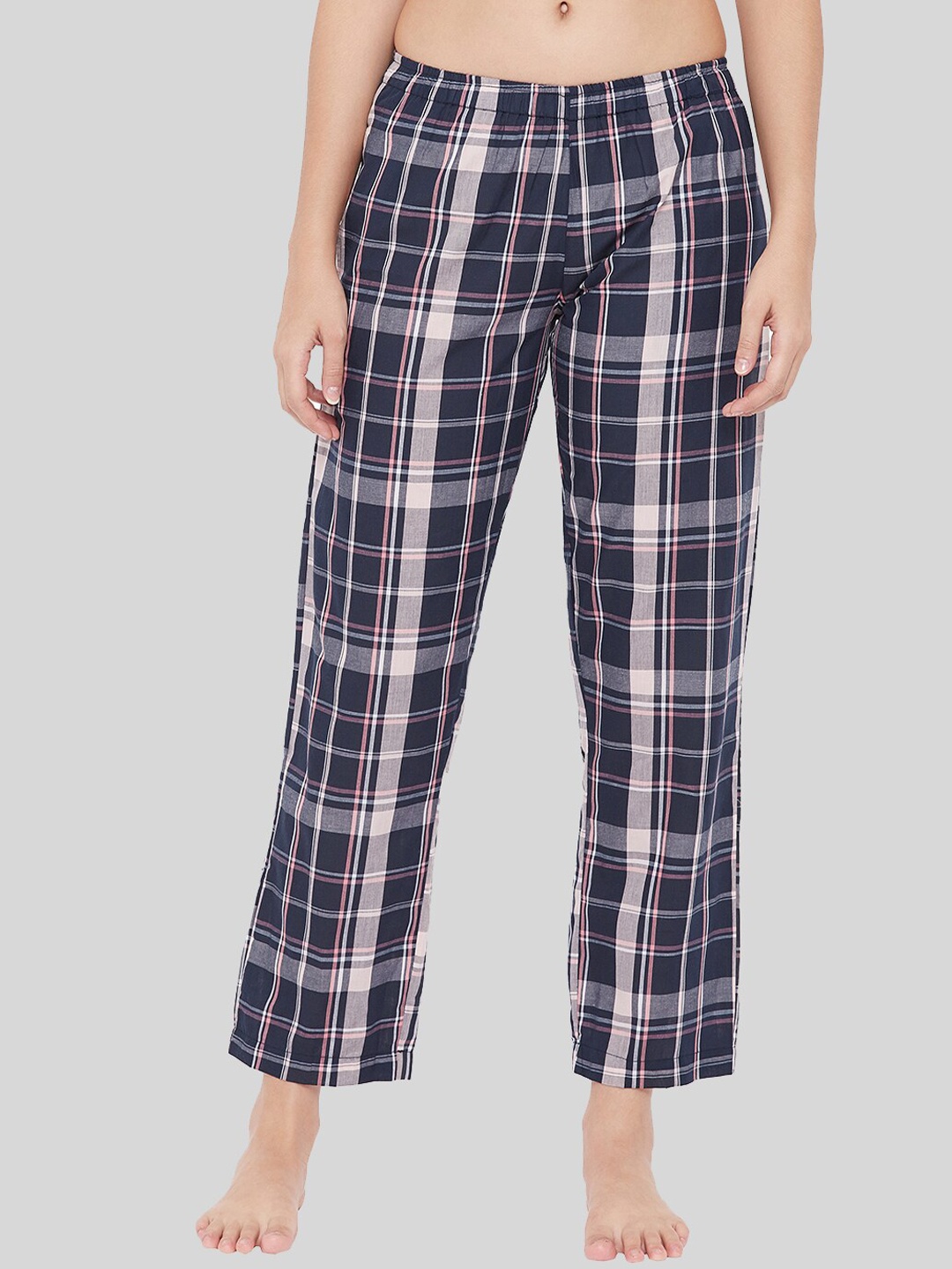

Style Shoes Women Checked Cotton Lounge Pant, Black