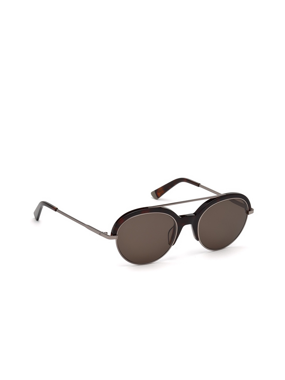 

WEB EYEWEAR Men Oval Sunglasses WE0226 51 55J-Yellow, Brown